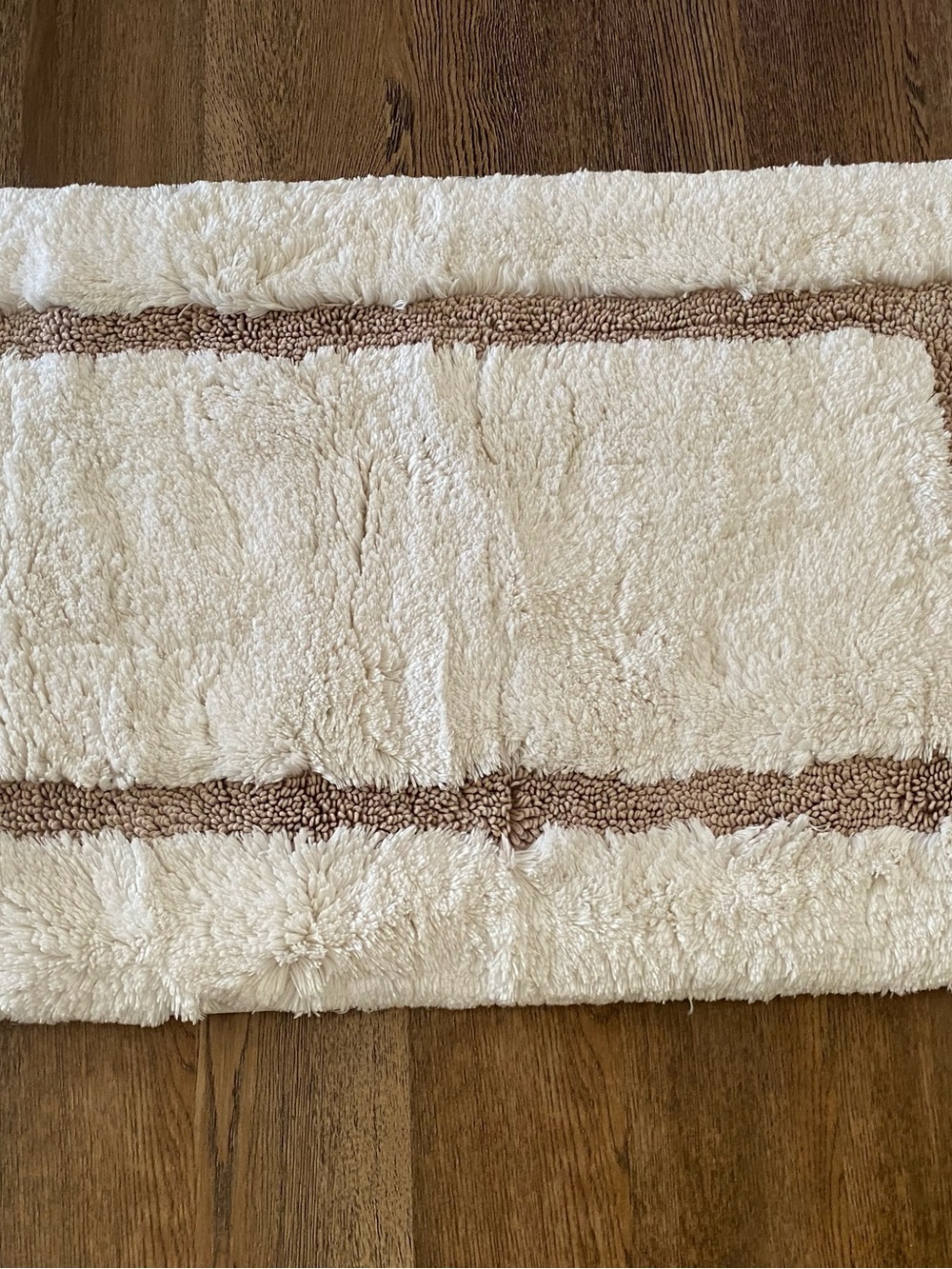 New Hotel Collection Contrast Frame Rug Linea Cotton Bath Rug, 20" x 34" - Picture 2 of 3